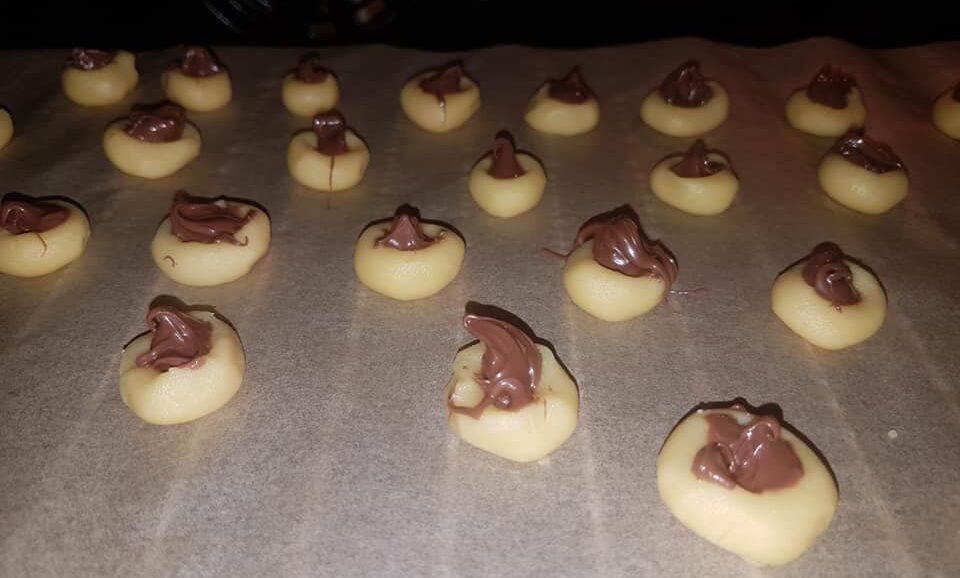 Angyalszem nutellával töltve