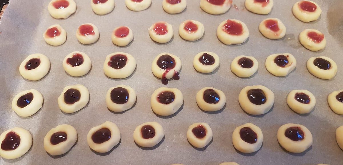 Angyalszemek lekvárral és nutellával töltve